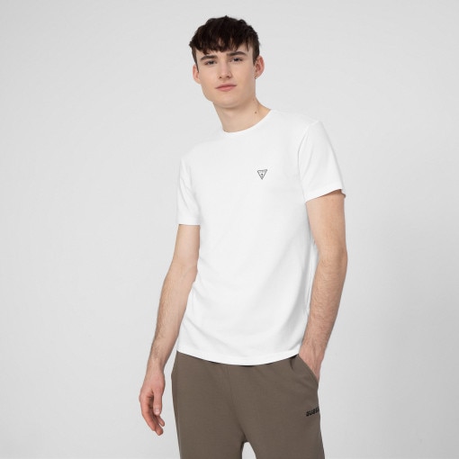 GUESS Męski tshirt basic (2pack) GUESS CALEB HERO CNK S/S  biały Biały