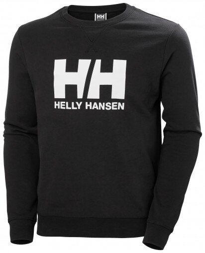 HELLY HANSEN Męska bluza dresowa nierozpinana bez kaptura Helly Hansen HH Logo Crew Sweat  czarna  Głęboka czerń