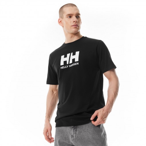 HELLY HANSEN Męski tshirt z nadrukiem Helly Hansen HH Logo TShirt  czarny Głęboka czerń