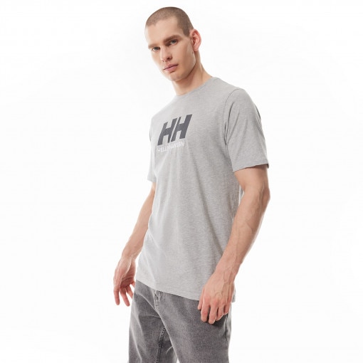 HELLY HANSEN Męski tshirt z nadrukiem Helly Hansen HH Logo TShirt  szary Szary melanż