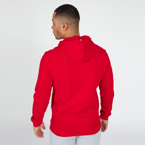Męska bluza dresowa nierozpinana z kapturem LE COQ SPORTIF ESS Hoody N°1 - czerwona