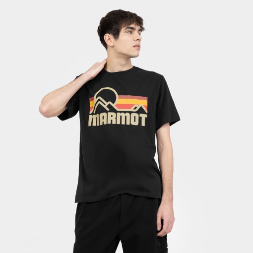 MARMOT Męski tshirt z nadrukiem MARMOT Coastal Tee  czarny Głęboka czerń