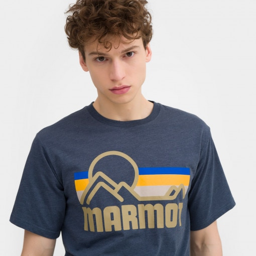 Męski t-shirt z nadrukiem MARMOT Coastal Tee - granatowy