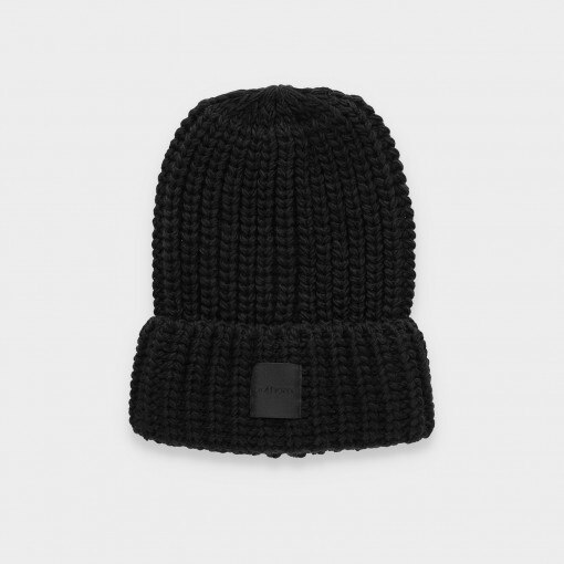 Outhorn Damska czapka zimowa OUTHORN OTHAW22ACAPF049  czarna Głęboka czerń
