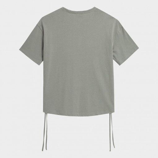 Damski t-shirt oversize z nadrukiem OUTHORN OTHAW22TTSHF113 - szary