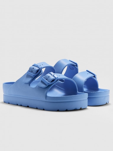 Damskie klapki Outhorn OTHWSS24FFLIF133 - niebieskie