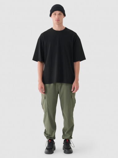 Męski t-shirt basic Outhorn OTHWAW24TTSHM2365 - czarny