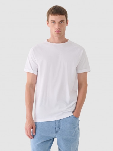  Outhorn Męski tshirt basic Outhorn OTHWAW24TTSHM2386  biały Biały