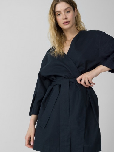 Outhorn Damska sukienka kimono Outhorn OTHSS23TDREF035  granatowa Granatowy