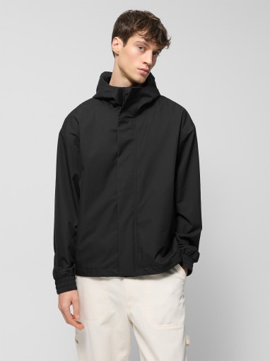  Outhorn Męska kurtka przejściowa Outhorn OTHWSS24TTJAM0734  czarna Czarny