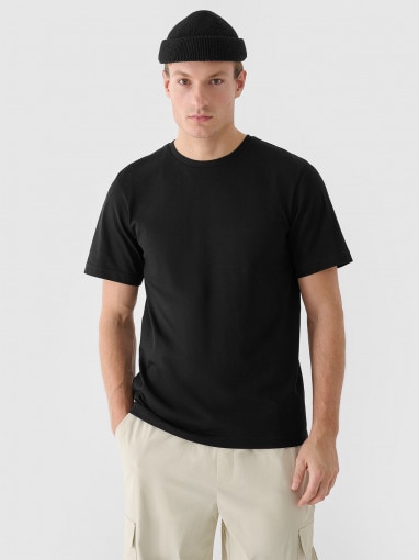  Outhorn Męski tshirt basic Outhorn OTHWAW24TTSHM2437  czarny Czarny