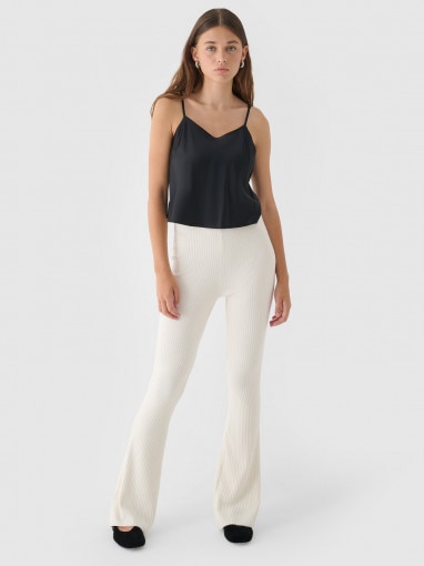 Top z wiskozy damski Outhorn OTHWAW24TSLEF193 - czarny