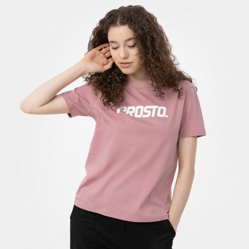 PROSTO Damski tshirt z nadrukiem PROSTO Clasio  różowy Różowy