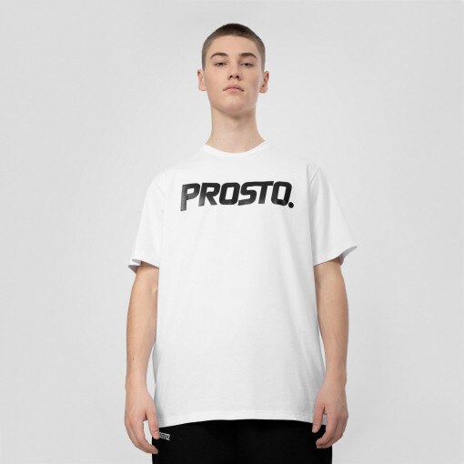 PROSTO Męski tshirt z nadrukiem PROSTO Classic Xxii Biały