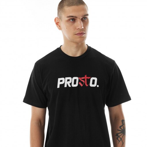 Męski t-shirt z nadrukiem Prosto Este - czarny