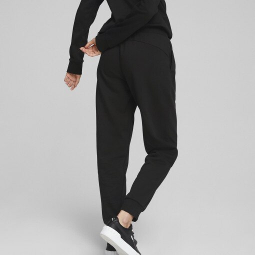 Damskie spodnie dresowe PUMA Essentials+ Metallic - czarne