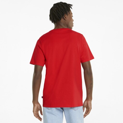 Męski t-shirt z nadrukiem PUMA Power Logo Tee - czerwony