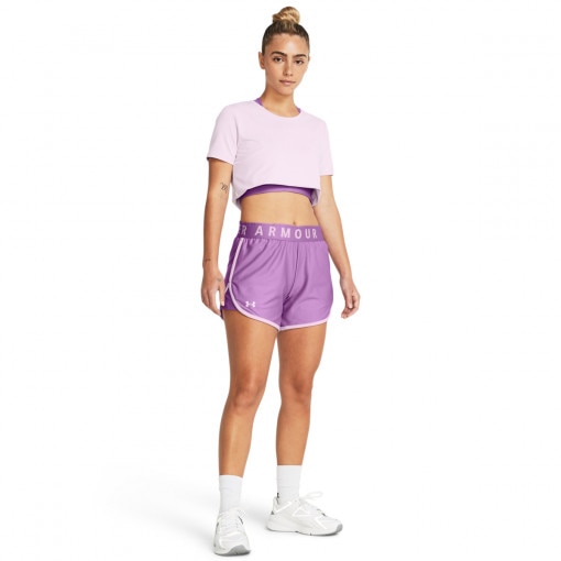 UNDER ARMOUR Damskie spodenki treningowe Under Armour Play Up 5in Shorts  fioletowe Fioletowy