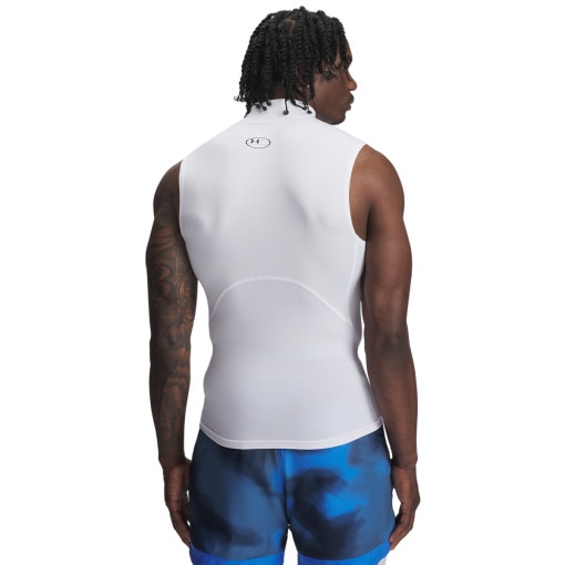 Męski top treningowy Under Armour UA Hg Armour Comp Mock Sl - biały