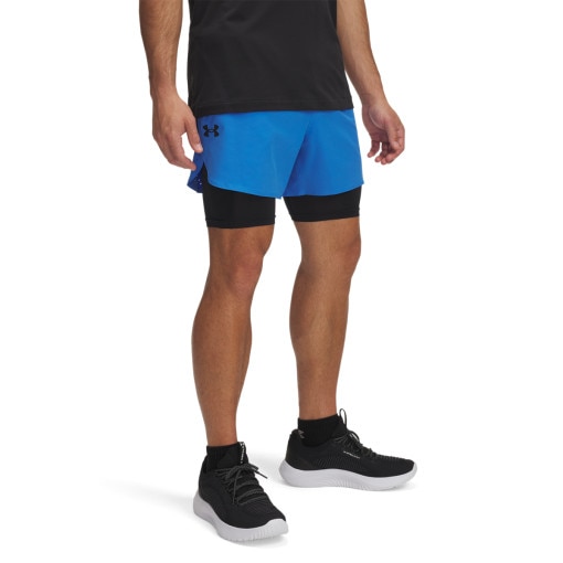 Męskie spodenki treningowe Under Armour UA Vanish Elite 2in1 Short - niebieskie