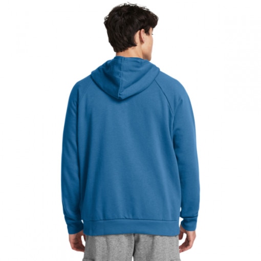 Męska bluza dresowa nierozpinana z kapturem Under Armour UA Rival Fleece Logo HD - niebieska