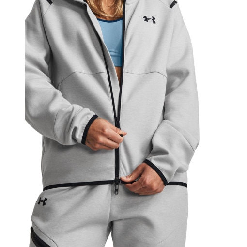 Damska bluza treningowa rozpinana z kapturem Under Armour Unstoppable Fleece FZ - szara