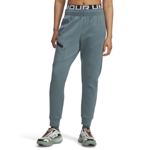 Damskie spodnie treningowe Under Armour Unstoppable Flc Jogger - niebieskie