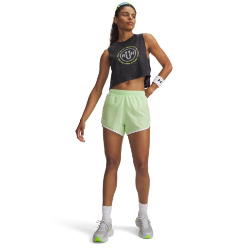  UNDER ARMOUR Damskie spodenki do biegania Under Armour UA Fly By 3'' Shorts  zielone Zielony