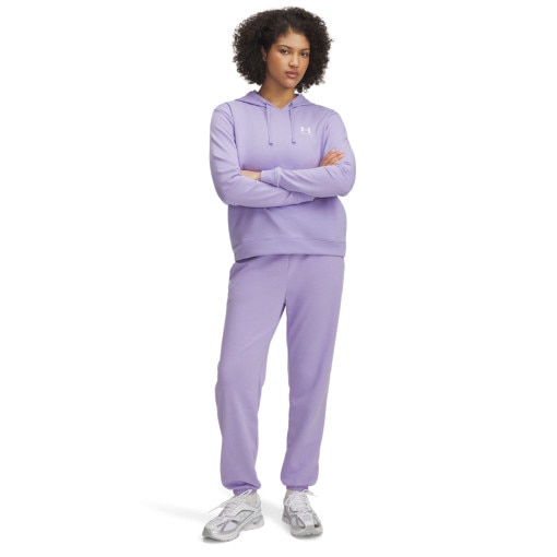  UNDER ARMOUR Damskie spodnie dresowe Under Armour UA Rival Terry Jogger  fioletowe Fioletowy