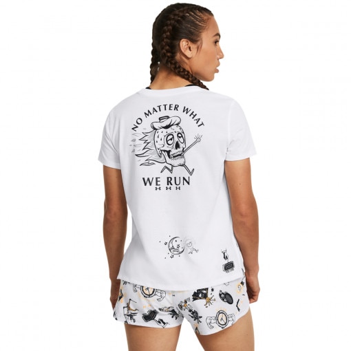Damska koszulka do biegania Under Armour UA We Run SS - biała