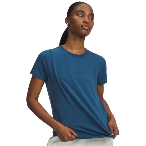  UNDER ARMOUR Damski tshirt z nadrukiem Under Armour Campus Core SS  granatowy Granatowy