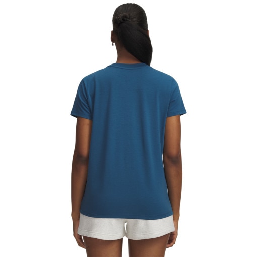 Damski t-shirt z nadrukiem Under Armour Campus Core SS - granatowy