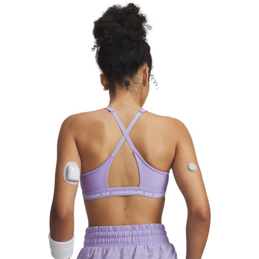 Biustonosz treningowy Under Armour UA Crossback Low Bra - fioletowy
