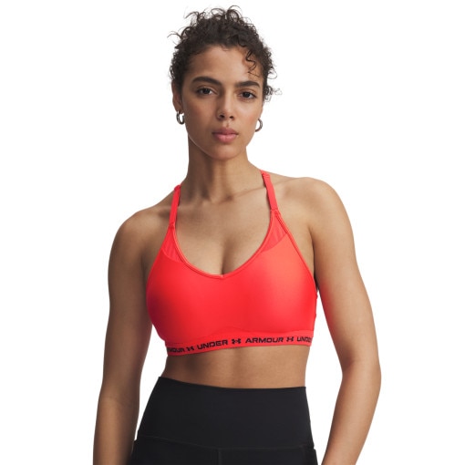  UNDER ARMOUR Biustonosz treningowy Under Armour UA Crossback Low Bra  czerwony Czerwony