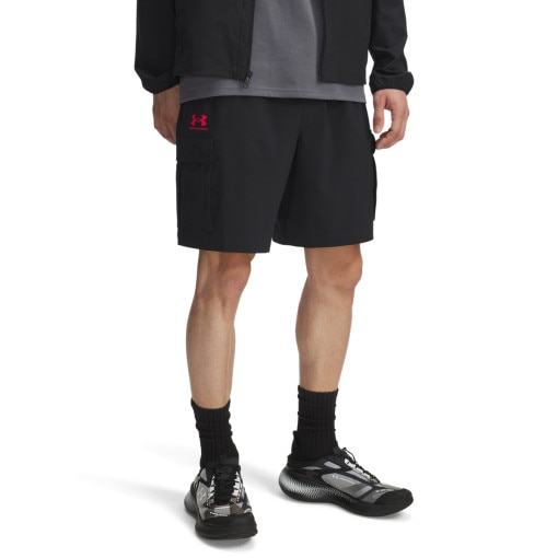 Męskie spodenki cargo Under Armour UA Vibe Woven Cargo Short - czarne