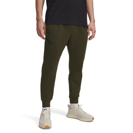 Męskie spodnie treningowe Under Armour UA Unstoppable Flc Jgr Eu - khaki