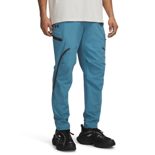 Męskie spodnie treningowe cargo UA Unstoppable Cargo Pant - niebieskie
