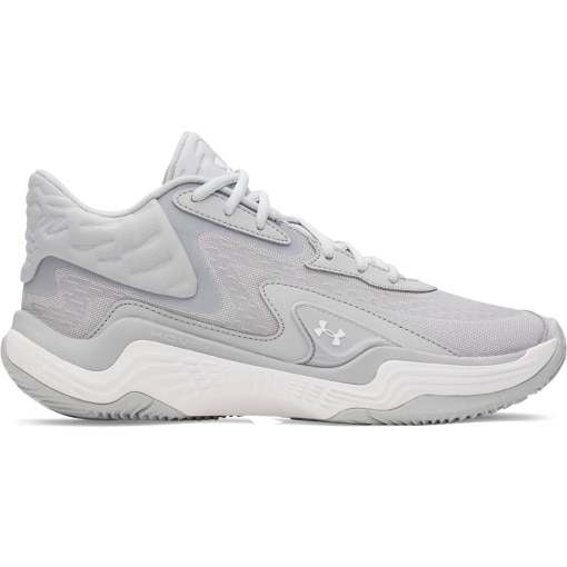  UNDER ARMOUR Buty do koszykówki uniseks Under Armour UA Spawn 7 Mid  szare Szary