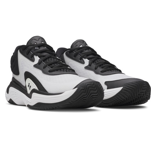 Buty do koszykówki uniseks Under Armour UA Spawn 7 Mid - białe