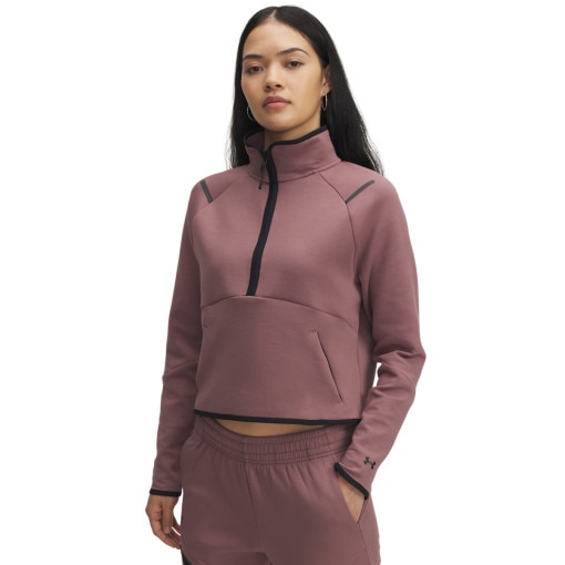  UNDER ARMOUR Damska bluza dresowa bez kaptura Under Armour UA Unstoppable Fleece  różowa Różowy