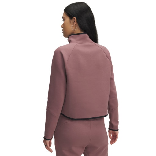 Damska bluza dresowa bez kaptura Under Armour UA Unstoppable Fleece - różowa