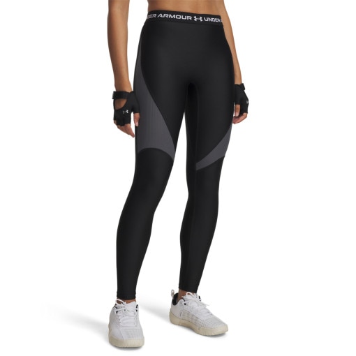 Damskie legginsy treningowe Under Armour HeatGear Rib - czarne