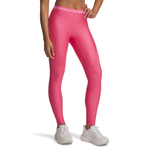 Damskie legginsy treningowe Under Armour HeatGear Rib - różowe