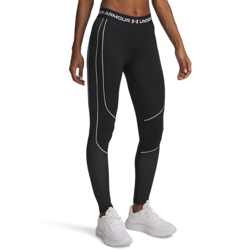 Damskie legginsy treningowe Under Armour UA ColdGear Textured Legging - czarne