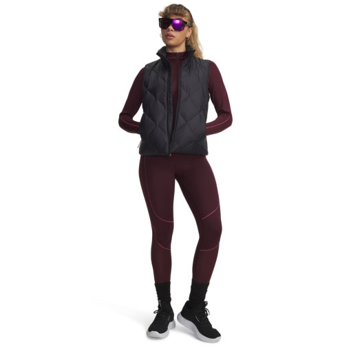  UNDER ARMOUR Damskie legginsy treningowe Under Armour UA ColdGear Textured Legging  bordowe Bordowy