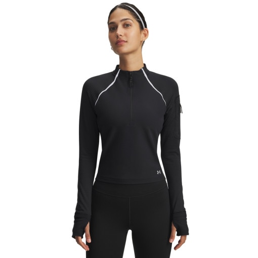 UNDER ARMOUR Damska bluza do biegania bez kaptura Under Armour UA Velociti Pro CW Half Zip  czarna Czarny