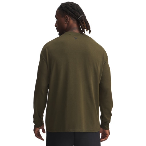 Męski longsleeve z nadrukiem Under Armour Project Rock LS - khaki