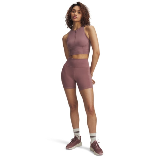  UNDER ARMOUR Damskie spodenki treningowe Under Armour Project Rock Middie Short  różowe Różowy