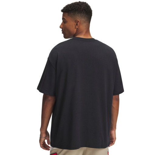 Męski t-shirt z nadrukiem Under Armour UA HWT U LOGO SS - czarny