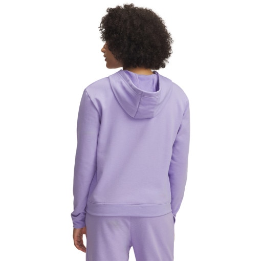 Damska bluza dresowa nierozpinana z kapturem Under Armour UA Rival Terry Hoodie - fioletowa